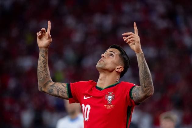 Joao Pedro Cavaco Cancelo Portugal, 20 , GER, Portugal POR vs Czech Republic CZE , European Football Championship, UEFA EURO 2024, Group F, Matchday 1, 18 06 2024 GER, Portugal POR vs Czech Republic CZE , European Football Championship, UEFA EURO 2024, Group F, Matchday 1, 18 06 2024 Leipzig Copyright: xEibner-Pressefoto Memmlerx EP_MMR