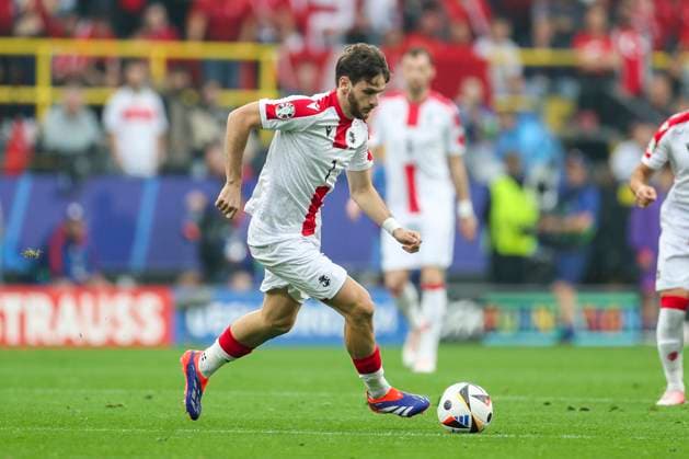 Turkey v Georgia, Euro 2024 Georgia Kvaratskhelia, Khvicha Left Winger SSC Napoli during the Turkey v Georgia, UEFA EURO, EM, Europameisterschaft,Fussball 2024 Round 1 Group F match at BVB Stadion, Dortmund, Germany on 18 June 2024 Editorial use only. All images are copyright Every Second Media Limited. No images may be reproduced without prior permission. Copyright: xIMAGO EveryxSecondxMediax ESM-1031-0168