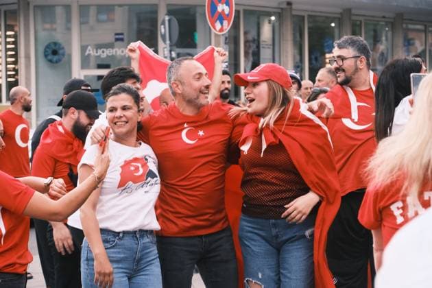 EURO 2024, Turkey national team, fans cheer in Kassel
