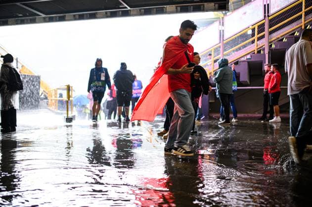 DORTMUND, GERMANY - 18 JUNE, 2024: Rain before The football match of EURO 2024 Turkey vs. Georgia at Signal Iduna Park  Copyright: xVITALIIxKLIUIEVx