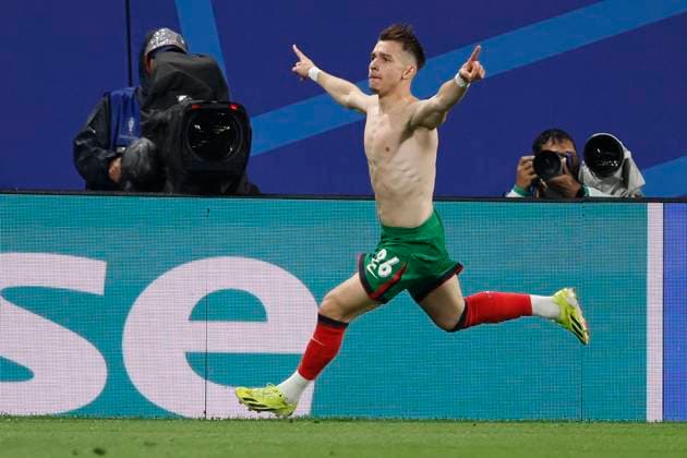 Portugal v Czechia: Group F - UEFA EURO, EM, Europameisterschaft,Fussball 2024 Francisco Conceicao of Portugal celebrates winning goal during the UEFA EURO 2024 group stage match between Portugal and Czechia at Football Stadium Leipzig on June 18, 2024 in Leipzig, Germany. Leipzig Football Stadium Leipzig Germany Germany Copyright: xRichardxSellers Sportsphoto APLx 14041334