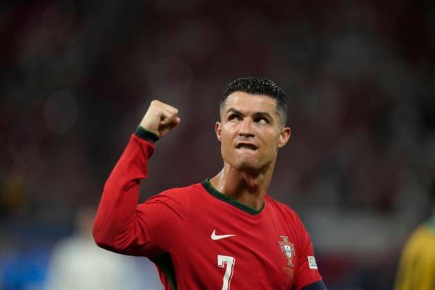 Portugal v Czechia: Group F - UEFA EURO, EM, Europameisterschaft,Fussball 2024 Cristiano Ronaldo centre-forward of Portugal and Al-Nassr FC celebrates victory after the UEFA EURO 2024 group stage match between Portugal and Czechia at Football Stadium Leipzig on June 18, 2024 in Leipzig, Germany. Leipzig Germany  Copyright: xJosexBretonx originalFilename:breton-portugal240618_npMB5.jpg
