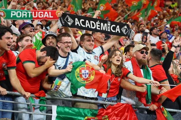 Portugal Czech Republic UEFA EURO 2024 Leipzig, 18 06 2024, Leipzig Stadium, UEFA EURO 2024 Germany , Gr F Preliminary Round , PORTUGAL vs CZECH REPUBLIC 2 1 0 0 , In the picture Fans Portugal