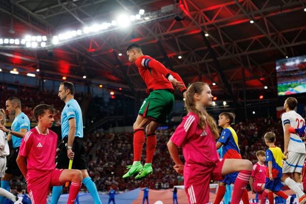 Cristiano Ronaldo during UEFA EURO, EM, Europameisterschaft,Fussball 2024 game between national teams of Portugal and Czech Republic at Red Bull Arena, Leipzig, Germany (Maciej Rogowski) Leipzig Red Bull Arena Germany Copyright: xMaciejxRogowskix portugalczech-12