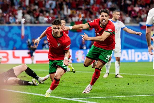 UEFA EURO 2024 Portugal Czech Republic 18 06 2024 Celebration for 2 1 by Francisco Fernandes Da Conceicao Portugal, 26 UEFA EURO 2024 Portugal Czech Republic Leipzig Stadium, Leipzig on 18 06 2024 Copyright: xBEAUTIFULxSPORTS Wunderlx