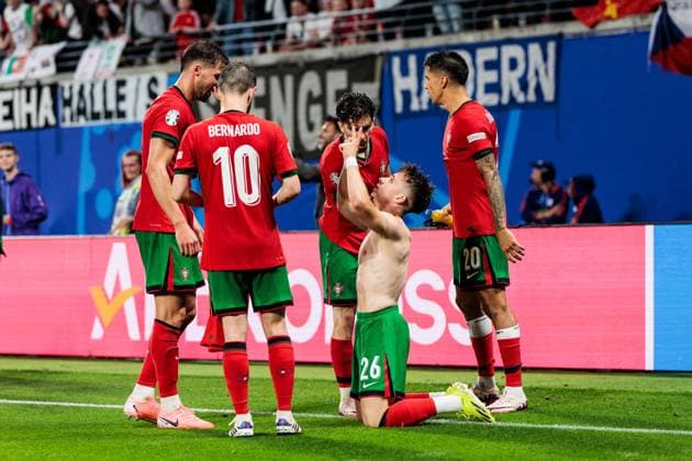 UEFA EURO 2024 Portugal Czech Republic 18 06 2024 Celebration for 2 1 by Francisco Fernandes Da Conceicao Portugal, 26 UEFA EURO 2024 Portugal Czech Republic Leipzig Stadium, Leipzig on 18 06 2024 Copyright: xBEAUTIFULxSPORTS Wunderlx