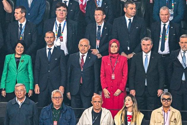 240618 EURO2024 TURKEY VS GEORGIA UEFA President Aleksander Ceferin , President of Turkey Recep Tayyip Erdogan during a soccer game between the national teams of Turkey and Georgia on the first matchday in Group F in the group stage of the UEFA EURO, EM, Europameisterschaft,Fussball 2024 tournament , on Tuesday 18 June 2024 in Dortmund , Germany . PHOTO SPORTPIX David Catry Dortmund Signal Iduna Park Germany  Copyright: xSportpix.bex xStijnxAudoorenxDavidxCatryx
