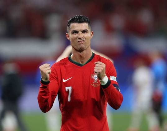 - Portugal v Czech Republic, UEFA EURO, EM, Europameisterschaft,Fussball 2024, Group Stage, Group F, Football Stadium Leipzig, RedBull Arena, Leipzig, Germany - 18th June 2024. Cristiano Ronaldo of Portugal & Al-Nassr celebrates the 2-1 victory punching the air in delight at the full time whistle. - Portugal v Czech Republic, UEFA Euro 2024, Group Stage, Group F, Football Stadium Leipzig, RedBull Arena, Leipzig, Germany - 18th June 2024. Leipzig, Football Stadium Leipzig RedBull Arena Germany Copyright: xDanxWeirx CP_Portugal_Czechia_18