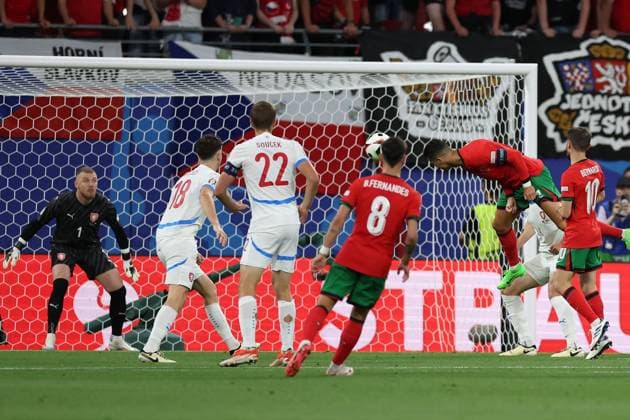 Leipzig Stadium Leipzig, Tuesday, June 18, 2024 UEFA EURO 2024 Germany, Group F stage Matchday 1 Group F Portugal Czechia, Goal chance Cristiano Ronaldo Portugal Copyright: JoaquimxFerreira