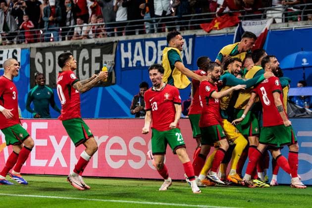 UEFA EURO 2024 Portugal Czech Republic 18 06 2024 Celebration for 2 1 by Francisco Fernandes Da Conceicao Portugal, 26 UEFA EURO 2024 Portugal Czech Republic Leipzig Stadium, Leipzig on 18 06 2024 Copyright: xBEAUTIFULxSPORTS Wunderlx
