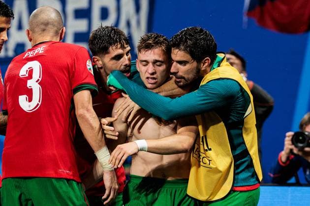 UEFA EURO 2024 Portugal Czech Republic 18 06 2024 Celebration for 2 1 by Francisco Fernandes Da Conceicao Portugal, 26 UEFA EURO 2024 Portugal Czech Republic Leipzig Stadium, Leipzig on 18 06 2024 Copyright: xBEAUTIFULxSPORTS Wunderlx