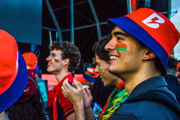 People Meet At Euro Village, In Lisbon, To Watch Portugal X Czech. At 8 p.m. in Lisbon, Portugal, on June 18, Tuesday, people are gathering in Euro Village to watch the first match of Portugal in the UEFA EURO, EM, Europameisterschaft,Fussball LISBON Portugal  Copyright: xLucasxNevesx originalFilename:neves-peopleme240618_np57x.jpg