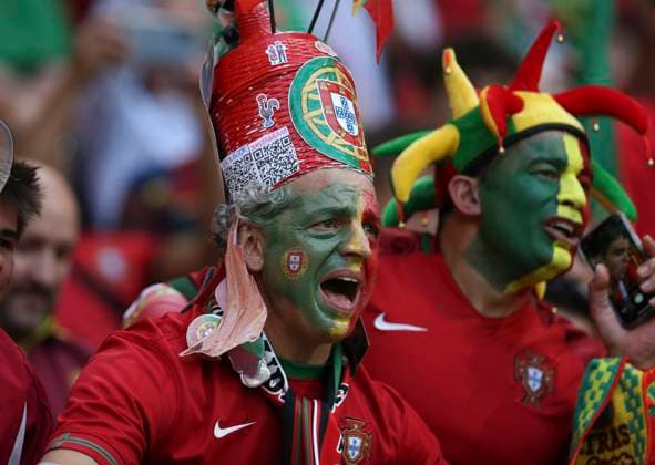 Football - 2024 European Championship, EM, Europameisterschaft Finals - Group F - Portugal vs Czechia - Red Bull Arena Leipzig - Tuesday 18th June 2024 Portugal fans are seen 