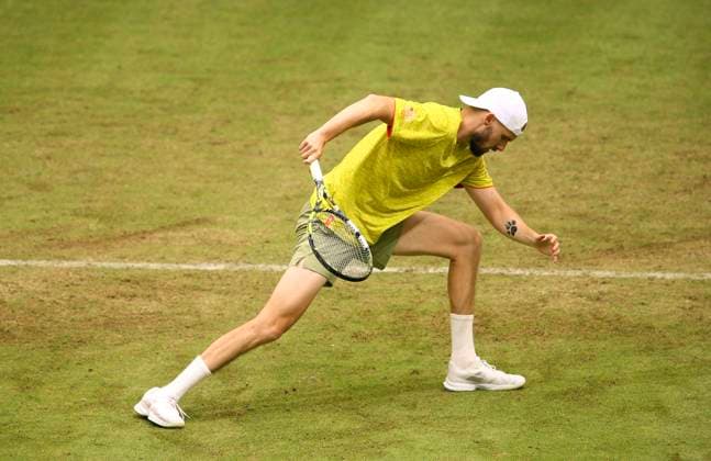 photo Oscar Otte GER loses in 3 sets against Zverev Tennis Tournament Terra Wortmann Cup at Gerry Weber Sportpark OWL Arena in Halle Westfalen Tue 18 06 2024