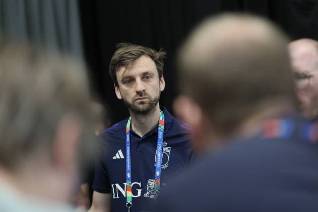 Technical director Jelle Schelstraete talks to the press during a informal press moment of Belgian national soccer team Red Devils, Wednesday 19 June 2024 at their base camp in Freiberg am Neckar, Germany, during the UEFA EURO, EM, Europameisterschaft,Fussball 2024 European Soccer Championships. The Red Devils play in Group E at the Euro 2024 European Championships in Germany. BRUNOxFAHY  x94851965x