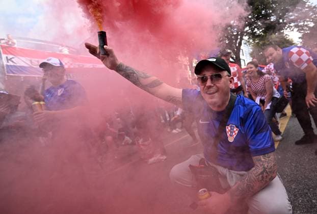 PXL_Hamburg football fans Football fans enjoy atmosphere in Hamburg, Germany on 19. June 2024. before UEFA EURO, EM, Europameisterschaft,Fussball 2024 match Croatia - Albania. MarkoxLukunic PIXSELL