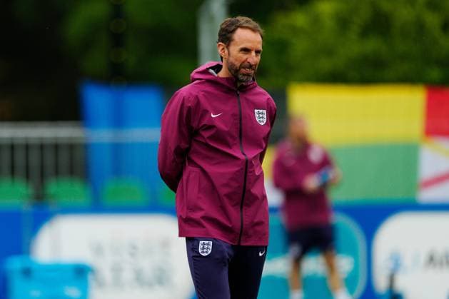 England manager Gareth Southgate England Training Session, UEFA European Championship, EM, Europameisterschaft 2024, Group C, Football, Spa & Golf Resort Weimarer Land, Blankenhain, Germany, 19 Jun 2024 EDITORIAL USE ONLY No use with unauthorised audio, video, data, fixture lists, club league logos or live services. Online in-match use limited to 120 images, no video emulation. No use in betting, games or single club league player publications.  Copyright: xDavexShopland Shutterstockx 14546613p