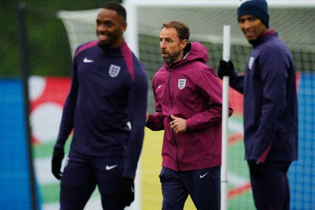 England manager Gareth Southgate England Training Session, UEFA European Championship, EM, Europameisterschaft 2024, Group C, Football, Spa & Golf Resort Weimarer Land, Blankenhain, Germany, 19 Jun 2024 EDITORIAL USE ONLY No use with unauthorised audio, video, data, fixture lists, club league logos or live services. Online in-match use limited to 120 images, no video emulation. No use in betting, games or single club league player publications.  Copyright: xDavexShopland Shutterstockx 14546613au