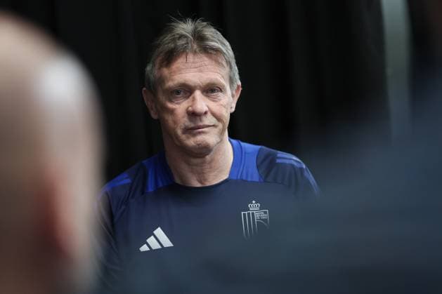 RBFA sports director Football Frank Vercauteren pictured during an informal press moment of Belgian national soccer team Red Devils, Wednesday 19 June 2024 at their base camp in Freiberg am Neckar, Germany, during the UEFA EURO, EM, Europameisterschaft,Fussball 2024 European Soccer Championships. The Red Devils play in Group E at the Euro 2024 European Championships in Germany. BRUNOxFAHY  x94853365x
