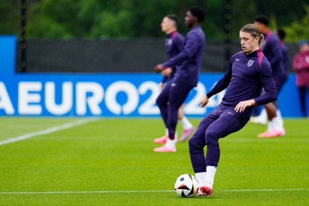 Conor Gallagher of England England Training Session, UEFA European Championship, EM, Europameisterschaft 2024, Group C, Football, Spa & Golf Resort Weimarer Land, Blankenhain, Germany, 19 Jun 2024 EDITORIAL USE ONLY No use with unauthorised audio, video, data, fixture lists, club league logos or live services. Online in-match use limited to 120 images, no video emulation. No use in betting, games or single club league player publications.  Copyright: xDavexShopland Shutterstockx 14546613bi