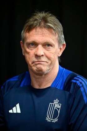 Belgium Media Activities - UEFA EURO, EM, Europameisterschaft,Fussball 2024 19 06 2024 FREIBERG AM NECKA, GERMANY - JUNE 19 : Vercauteren Franky technical director of Belgium talking to the press during a press conference, PK, Pressekonferenz of the Belgian Red Devils at the UEFA EURO 2024 European Football Championship tournament on June 19, 2024 in Freiberg am Necka, Germany, 19 06 2024 Freiberg am Necka Germany  Copyright: xVincentxKalutx