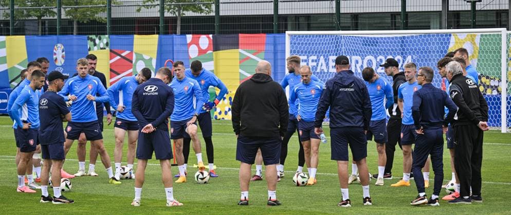The Czech national football team prepares after the opening match of the European Championship, EM, Europameisterschaft against Portugal within the European Football Championships, in Leipzig, Germany, June 19, 2024. (CTKxPhoto VitxSimanek) CTKPhotoP2024061904307  CTKPhotoP2024061904307