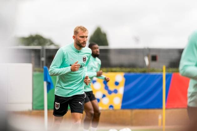 SOCCER - UEFA EURO, EM, Europameisterschaft,Fussball 2024 BERLIN,GERMANY,19.JUN.24 - SOCCER -UEFA EURO 2024, OEFB, Oesterreichischer Fussball-Bund, training. Image shows Konrad Laimer (AUT).  GEPAxpictures xJohannesxFriedl
