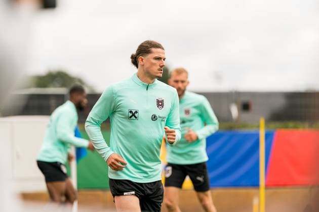 SOCCER - UEFA EURO, EM, Europameisterschaft,Fussball 2024 BERLIN,GERMANY,19.JUN.24 - SOCCER -UEFA EURO 2024, OEFB, Oesterreichischer Fussball-Bund, training. Image shows Marcel Sabitzer (AUT).  GEPAxpictures xJohannesxFriedl