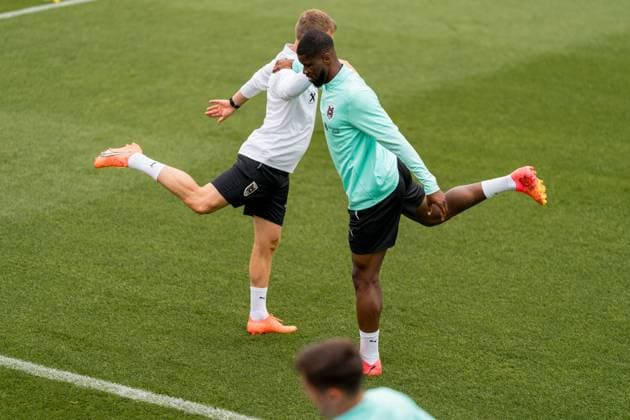 SOCCER - UEFA EURO, EM, Europameisterschaft,Fussball 2024 BERLIN,GERMANY,19.JUN.24 - SOCCER -UEFA EURO 2024, OEFB, Oesterreichischer Fussball-Bund, training. Image shows Kevin Danso (AUT).  GEPAxpictures xJohannesxFriedl