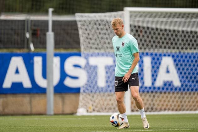 SOCCER - UEFA EURO, EM, Europameisterschaft,Fussball 2024 BERLIN,GERMANY,19.JUN.24 - SOCCER -UEFA EURO 2024, OEFB, Oesterreichischer Fussball-Bund, training. Image shows Marco Gruell (AUT).  GEPAxpictures xJohannesxFriedl