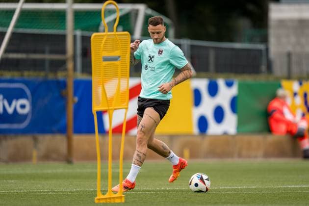 SOCCER - UEFA EURO, EM, Europameisterschaft,Fussball 2024 BERLIN,GERMANY,19.JUN.24 - SOCCER -UEFA EURO 2024, OEFB, Oesterreichischer Fussball-Bund, training. Image shows Marko Arnautovic (AUT).  GEPAxpictures xJohannesxFriedl