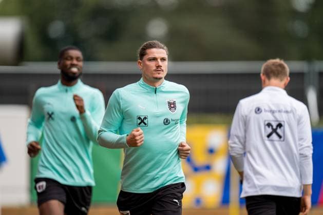 SOCCER - UEFA EURO, EM, Europameisterschaft,Fussball 2024 BERLIN,GERMANY,19.JUN.24 - SOCCER -UEFA EURO 2024, OEFB, Oesterreichischer Fussball-Bund, training. Image shows Marcel Sabitzer (AUT).  GEPAxpictures xJohannesxFriedl