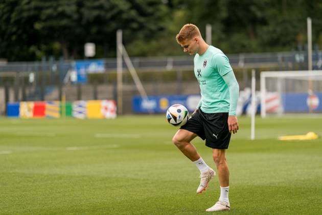 SOCCER - UEFA EURO, EM, Europameisterschaft,Fussball 2024 BERLIN,GERMANY,19.JUN.24 - SOCCER -UEFA EURO 2024, OEFB, Oesterreichischer Fussball-Bund, training. Image shows Philipp Lienhart (AUT).  GEPAxpictures xJohannesxFriedl