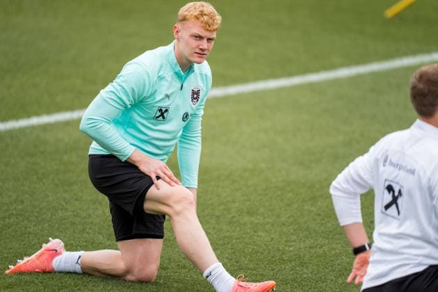SOCCER - UEFA EURO, EM, Europameisterschaft,Fussball 2024 BERLIN,GERMANY,19.JUN.24 - SOCCER -UEFA EURO 2024, OEFB, Oesterreichischer Fussball-Bund, training. Image shows Nicolas Seiwald (AUT).  GEPAxpictures xJohannesxFriedl