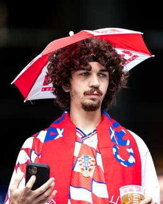 UEFA EURO 2024 Albania Croatia 19 06 2024 Croatian fan, Croatia UEFA EURO 2024 Albania Croatia Volksparkstadion, Hamburg 19 06 2024 Copyright: xBEAUTIFULxSPORTS Buriakovx