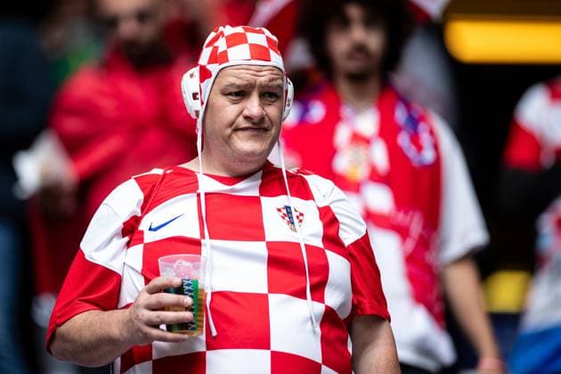 UEFA EURO 2024 Albania Croatia 19 06 2024 Croatian fan, Croatia UEFA EURO 2024 Albania Croatia Volksparkstadion, Hamburg 19 06 2024 Copyright: xBEAUTIFULxSPORTS Buriakovx