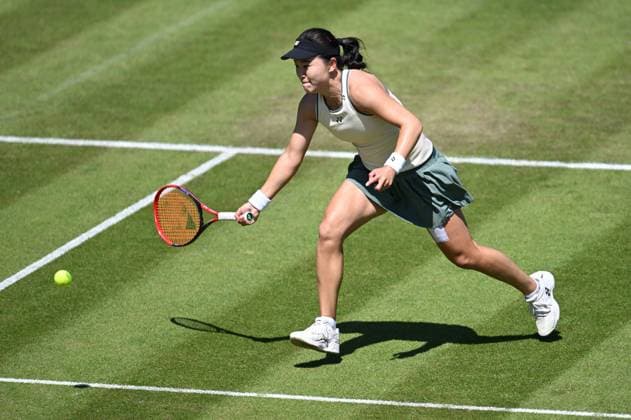Lin Zhu of China in action during her second round match Rothesay Classic Birmingham, Day 3, Tennis, Edgbaston Priory Club, Birmingham, UK - 19 June 2024  Copyright: xAnnaxGowthorpe Shutterstockx 14543326k