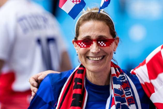 UEFA EURO 2024 Albania Croatia 19 06 2024 Fans of Croatia, Mrs. UEFA EURO 2024 Albania Croatia Volksparkstadion, Hamburg 19 06 2024 Copyright: xBEAUTIFULxSPORTS Buriakovx