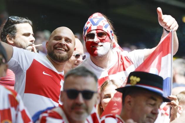 HAMBURG, Volkspark Stadium ,19-06-2024 , European Football Championship Euro2024, Group stage match no.15 between Croatia and Albania, Fans of Croatia Croatia - Albania (Euro2024)  x25531279x Copyright: