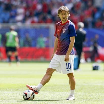 HAMBURG, Volkspark Stadium ,19-06-2024 , European Football Championship Euro2024, Group stage match no.15 between Croatia and Albania, Croatia player Luka Modric during the warming up Croatia - Albania (Euro2024)  x25531637x Copyright: