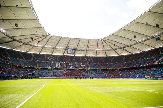 Croatia v Albania: Group B - UEFA EURO, EM, Europameisterschaft,Fussball 2024 HAMBURG, GERMANY - JUNE 19: General view of stadium ahead the UEFA EURO 2024 group stage match between Croatia and Albania at Volksparkstadion on June 19, 2024 in Hamburg, Germany. LukaxStanzl PIXSELL