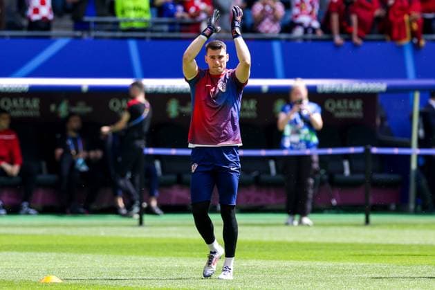 Croatia v Albania: Group B - UEFA EURO, EM, Europameisterschaft,Fussball 2024 HAMBURG, GERMANY - JUNE 19: Croatia Goalkeeper Dominik Livakovic ahead the UEFA EURO 2024 group stage match between Croatia and Albania at Volksparkstadion on June 19, 2024 in Hamburg, Germany. LukaxStanzl PIXSELL