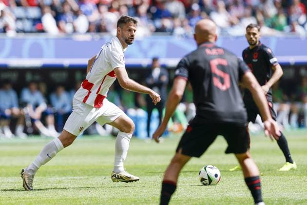 HAMBURG, Volkspark Stadium ,19-06-2024 , European Football Championship Euro2024, Group stage match no.15 between Croatia and Albania, Croatia player Bruno Petkovic Croatia - Albania (Euro2024)  x25531937x Copyright: