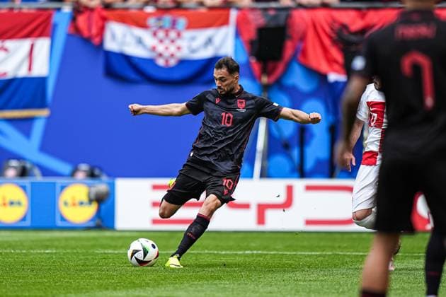 Goal shot Goal chance Nedim Bajrami Albania, 10 GER, Croatia vs Albania, European Football Championship, UEFA Euro 2024, Matchday 2, 19 06 2024 GER, Croatia vs Albania, European Football Championship, UEFA Euro 2024, Matchday 2, 19 06 2024 Hamburg Copyright: xEibner-Pressefoto MarcelxvonxFehrnx EP_MFN