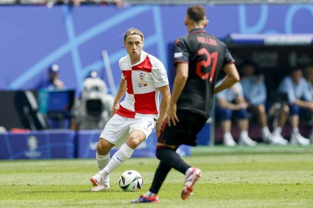 HAMBURG, Volkspark Stadium ,19-06-2024 , European Football Championship Euro2024, Group stage match no.15 between Croatia and Albania, Croatia player Lovro Majer Croatia - Albania (Euro2024)  x25532221x Copyright: