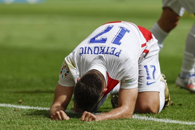 HAMBURG, Volkspark Stadium ,19-06-2024 , European Football Championship Euro2024, Group stage match no.15 between Croatia and Albania, Croatia player Bruno Petkovic Croatia - Albania (Euro2024)  x25532231x Copyright: