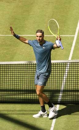 photo Jan Lennard STRUFF GER celebrates the victory after his 11 match point tennis tournament Terra Wortmann Cup at Gerry Weber Sportpark OWL Arena in Halle Westfalen Wed 19 06 2024