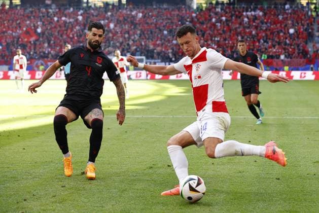 HAMBURG, Volkspark Stadium ,19-06-2024 , European Football Championship Euro2024, Group stage match no.15 between Croatia and Albania, Croatia player Ivan Perisic Croatia - Albania (Euro2024)  x25532528x Copyright: