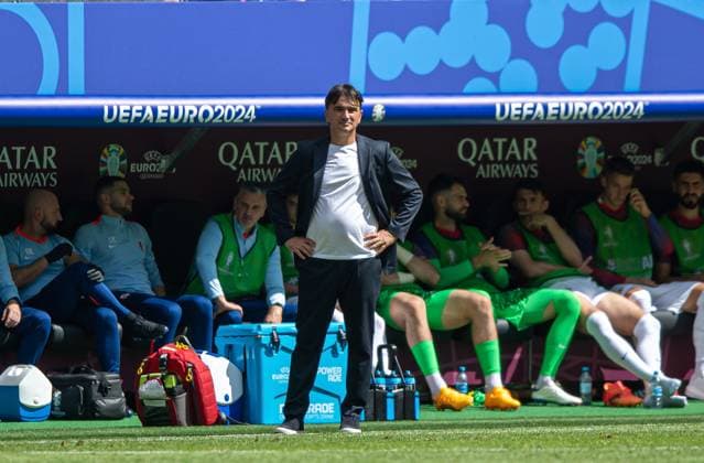 Football, Men, Season 2023 24, Euro 2024 Group B 2 Matchday in Hamburg, Croatia Albania, Coach Zlatko Dalic Croatia , 19 06 2024, Copyright: xSebastianxRäppold MatthiasxKochx