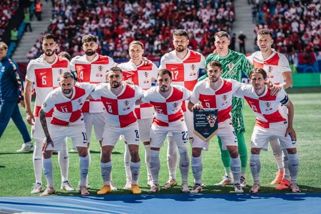 Soccer Men UEFA European Football Championship 2024 Group B Croatia vs Albania 19 06 2024 The national team Croatia team photo Hamburg Volksparkstadion Hamburg Germany